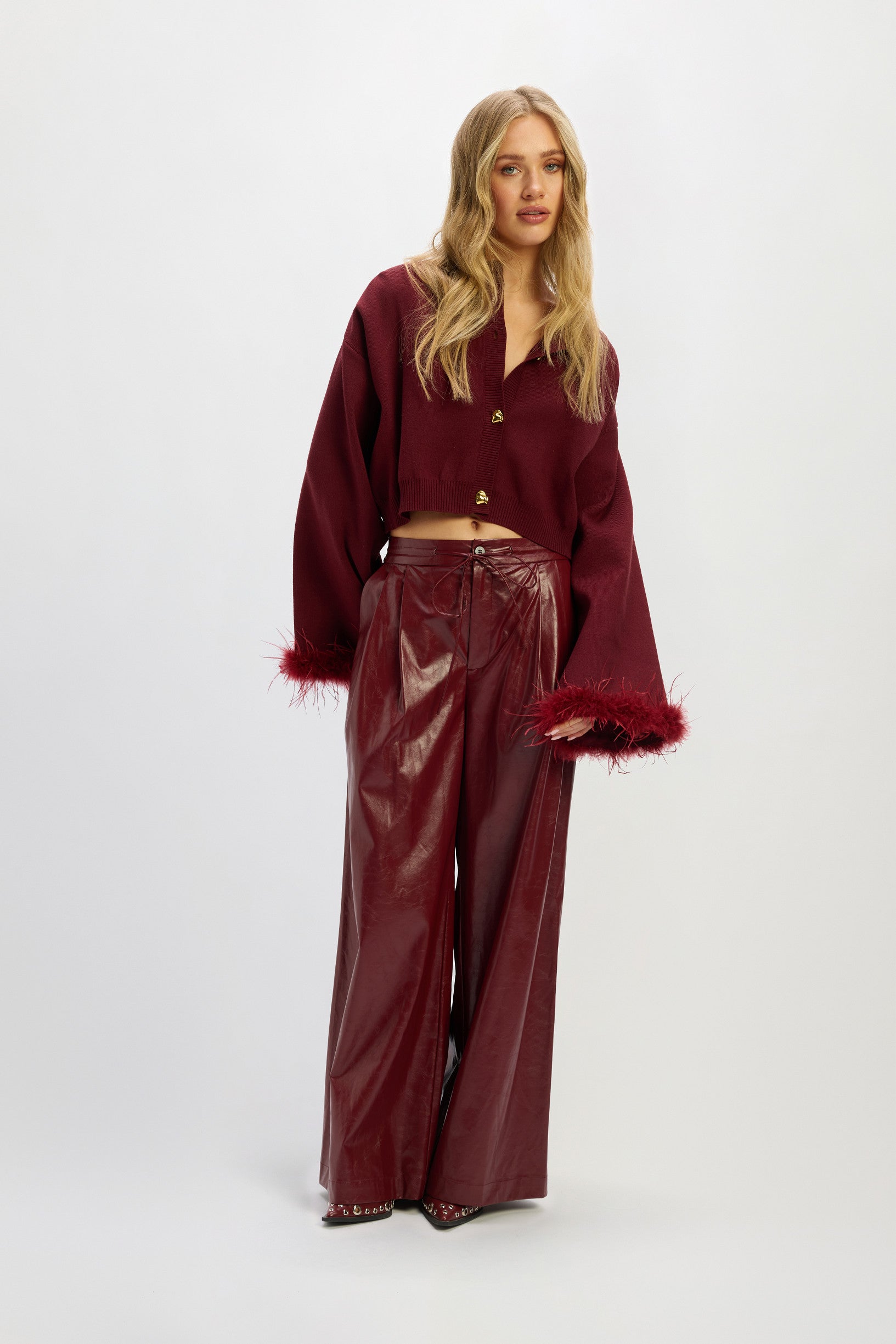 Broek Bibi Bordeaux voor dames
