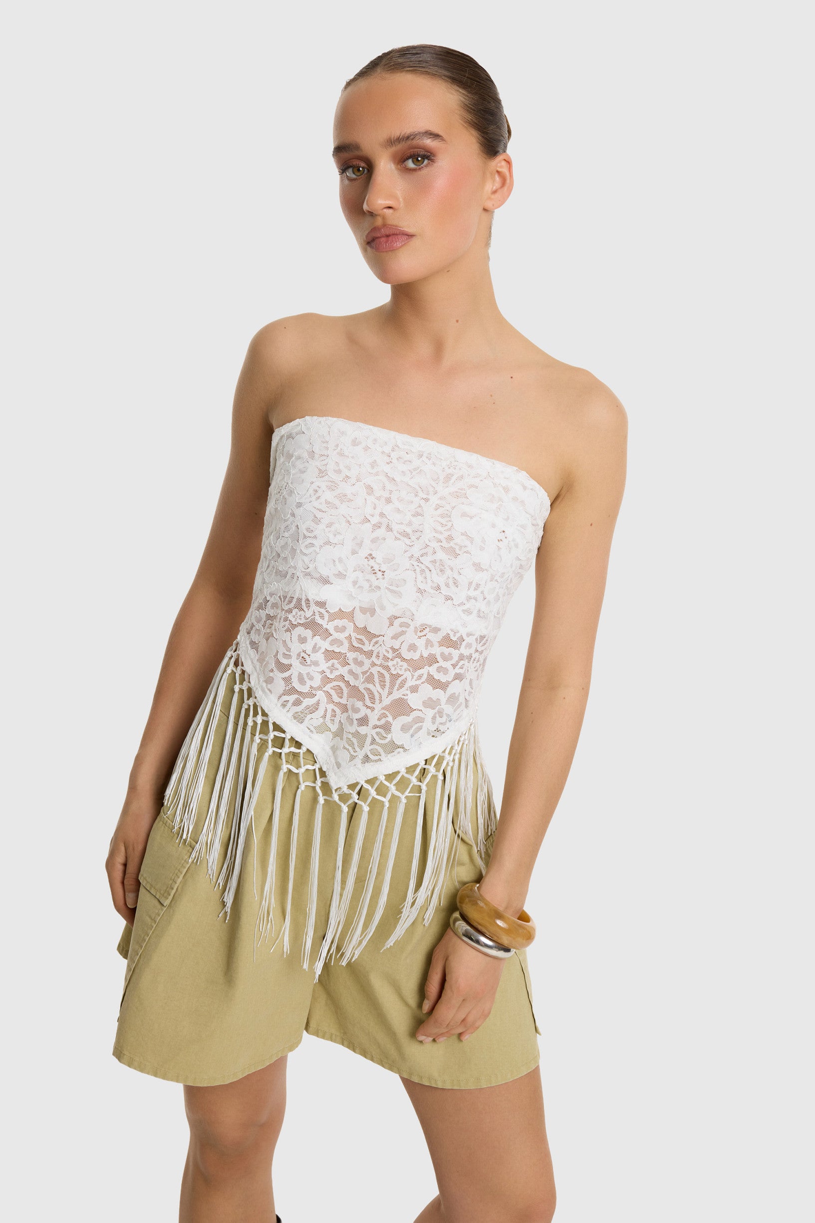 Scarf Triangle White voor dames