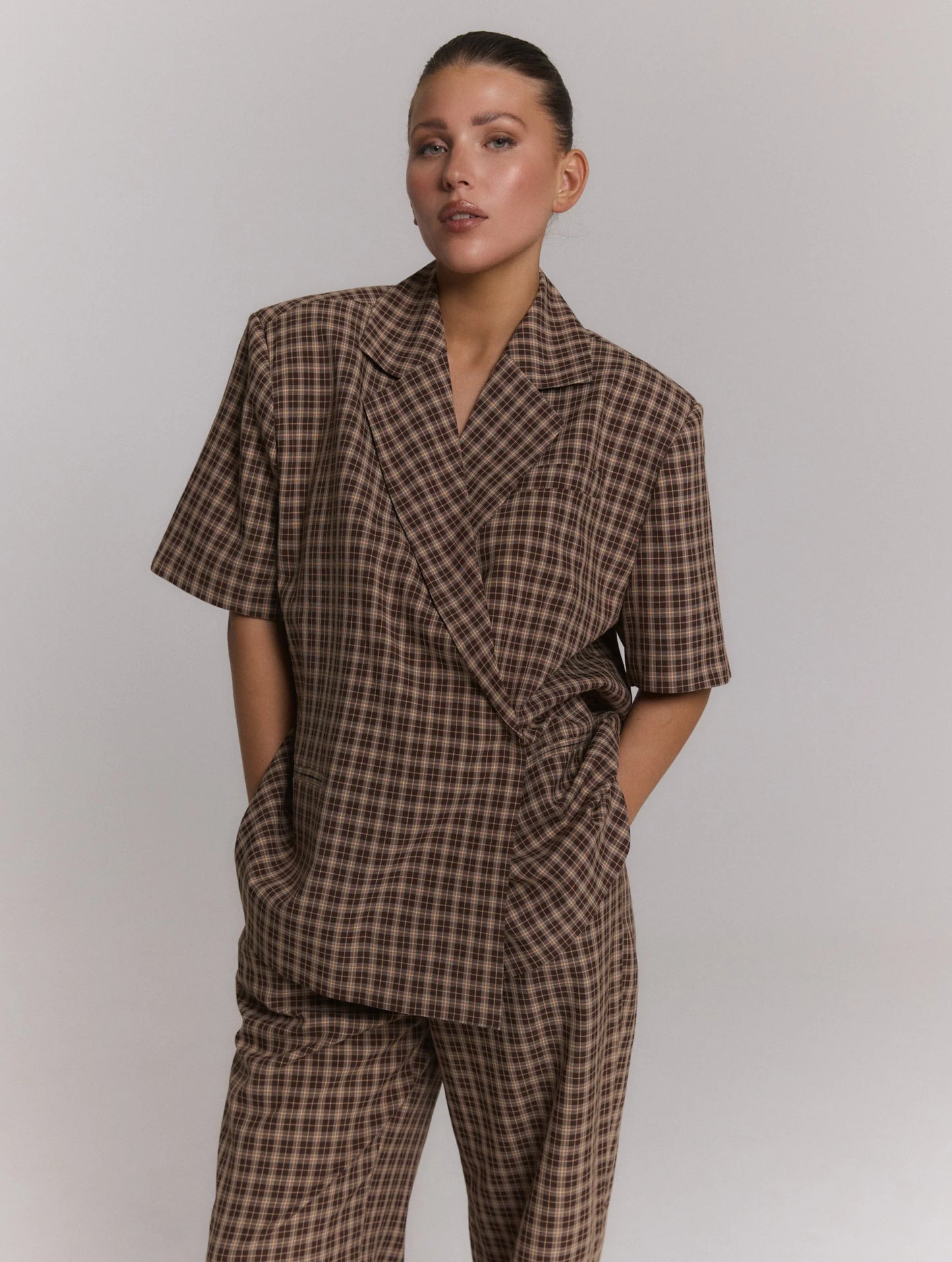 Blazer Ella Check voor dames