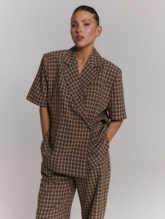 Blazer Ella Check voor dames