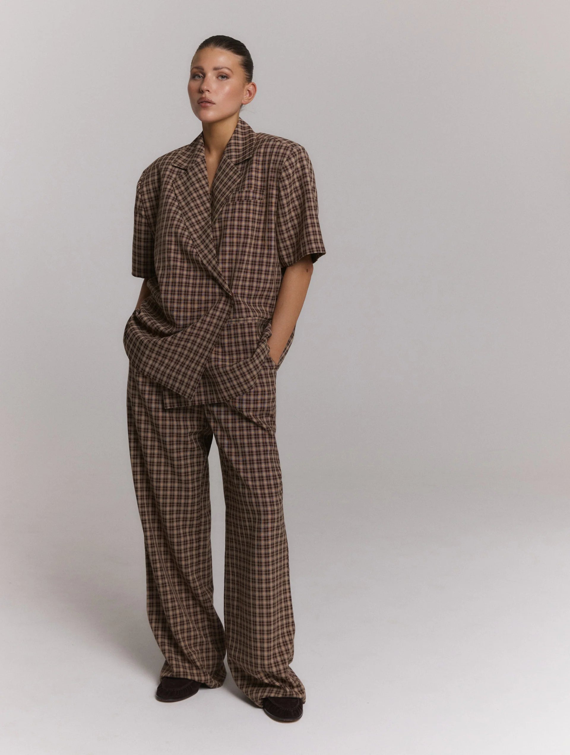 Blazer Ella Check voor dames