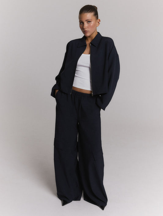 Pants Mila Wide Leg Navy voor dames