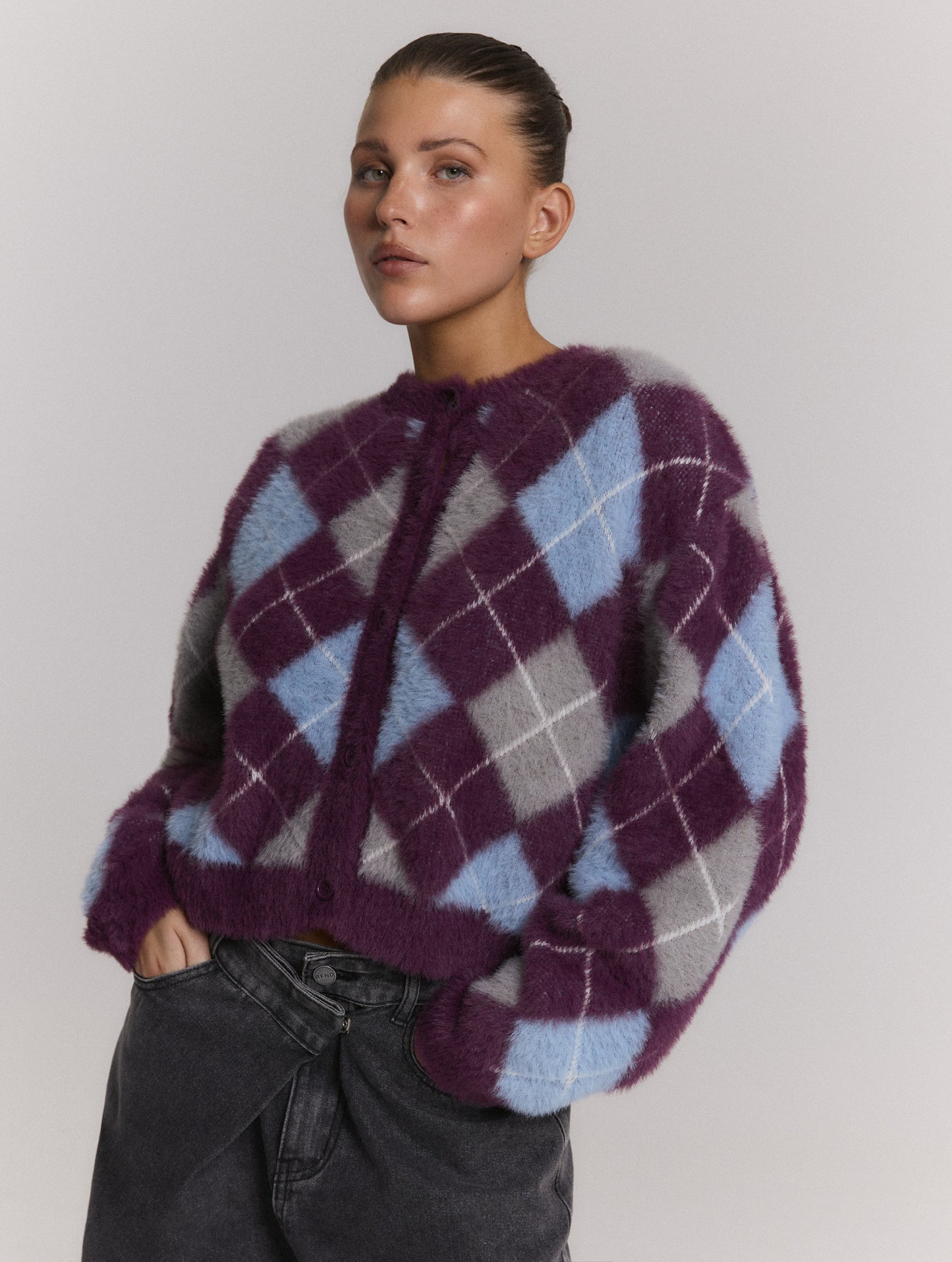 Cardigan Nomi Knit Bordeaux voor dames