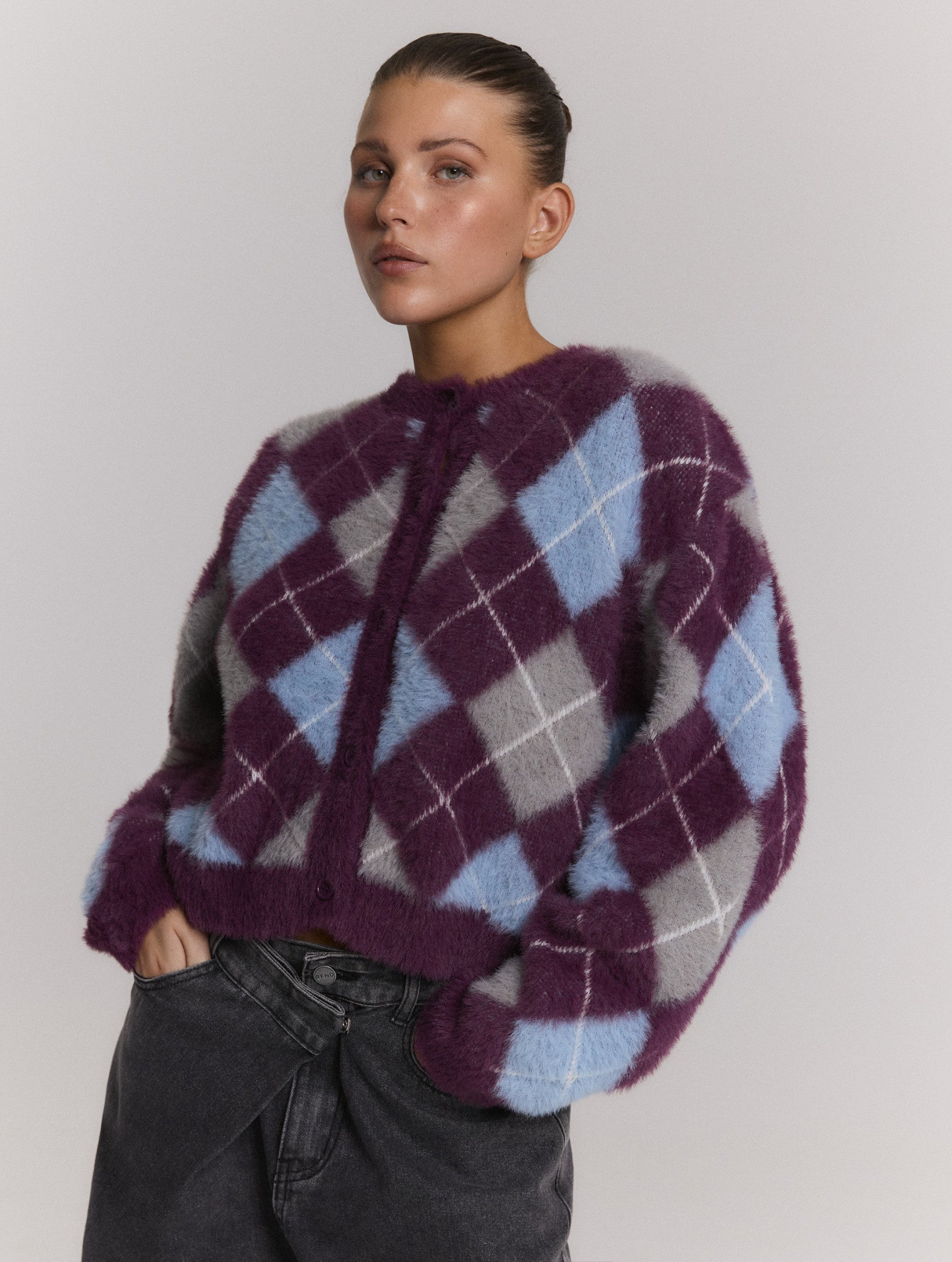 Cardigan Nomi Knit Bordeaux voor dames