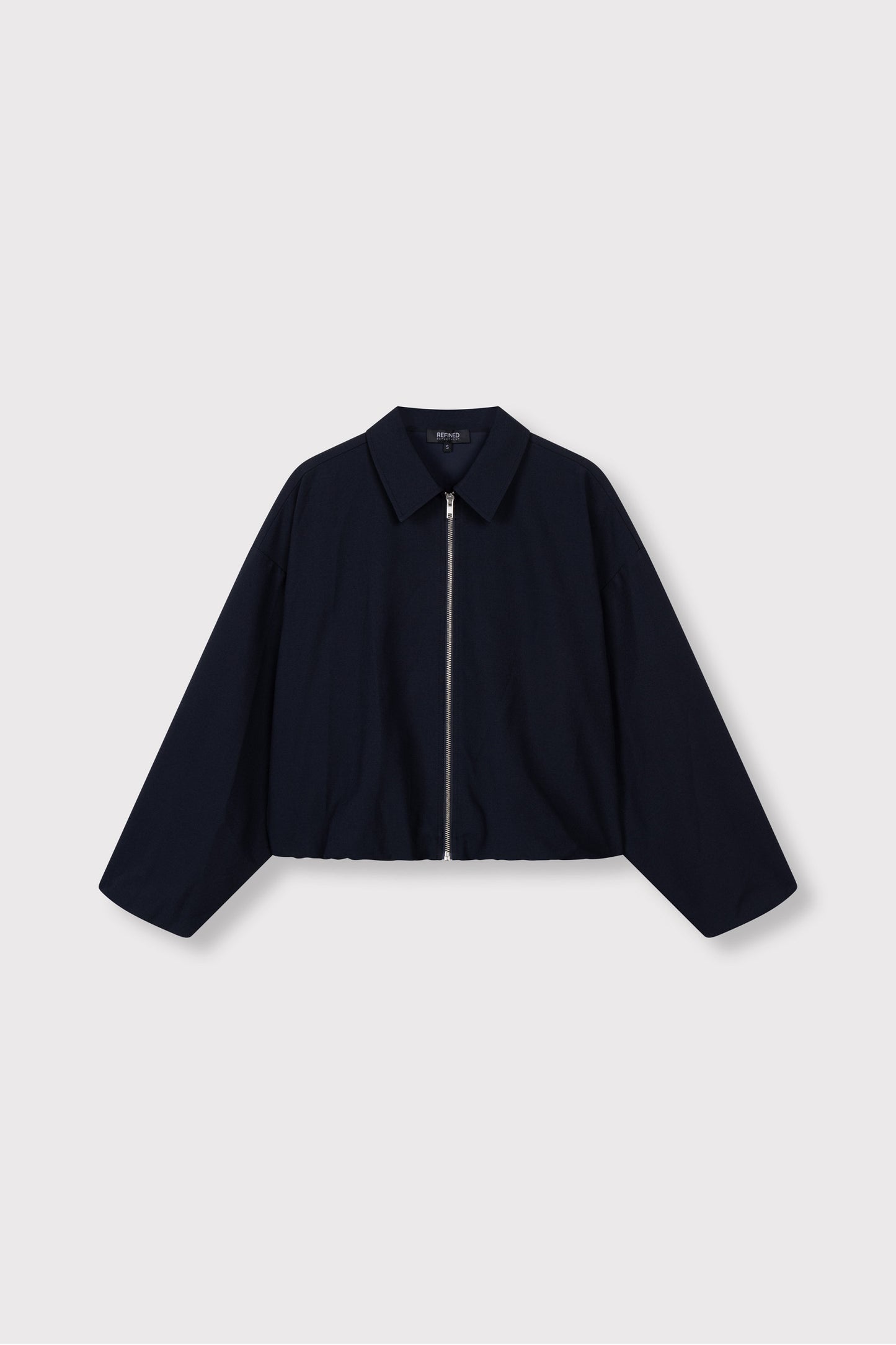 Jacket Deni Zipper Navy voor dames