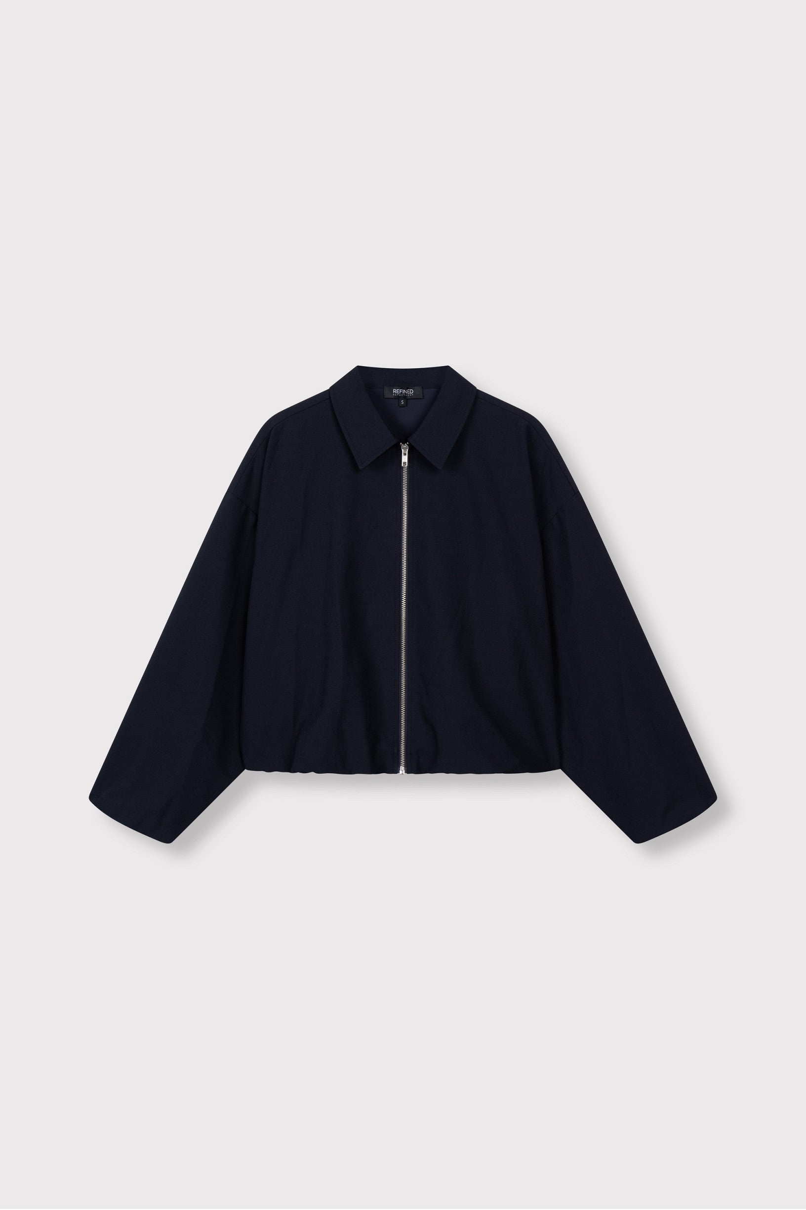 Jacket Deni Zipper Navy voor dames