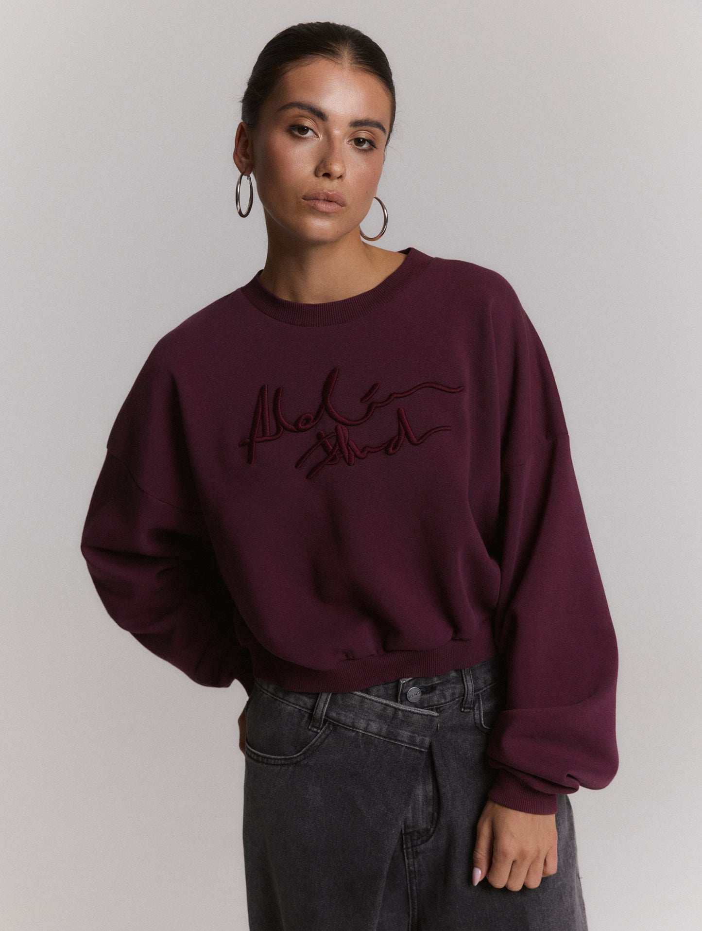 Sweater Feddy Plum voor dames