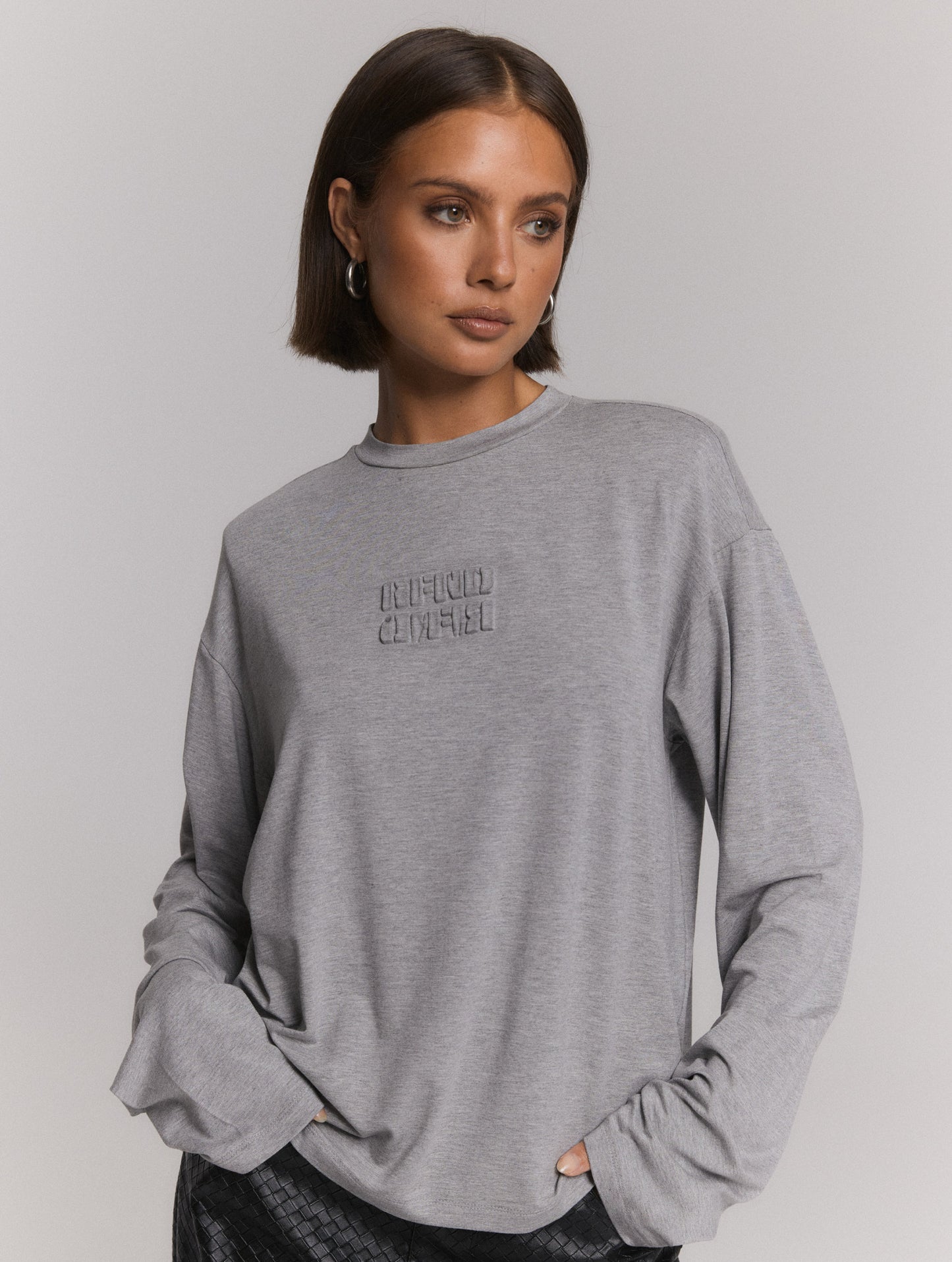 Longsleeve Stitch Grey voor dames