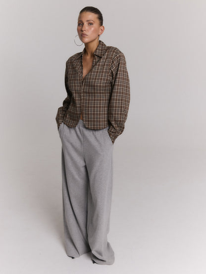 Blouse Syd Check Brown voor dames