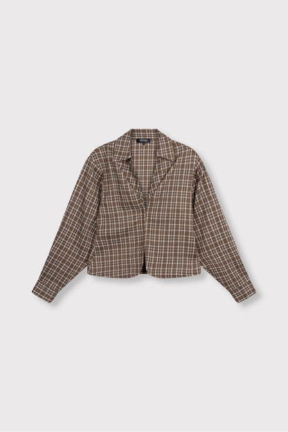 Blouse Syd Check Brown voor dames