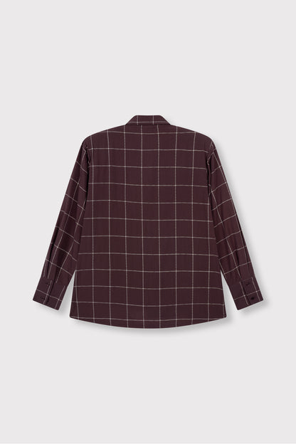 Blouse Naro Check Burgundy voor dames