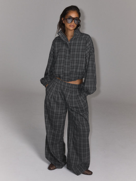 Pants Zoei Check Grey voor dames