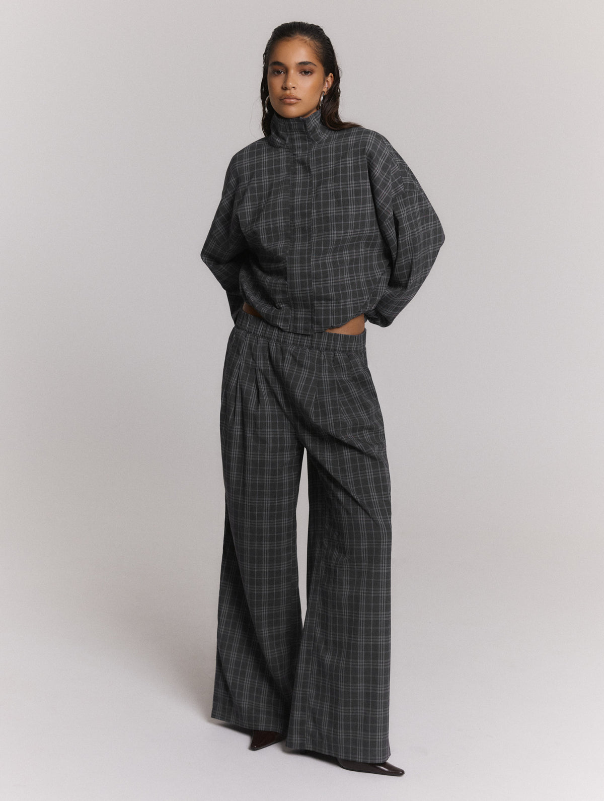 Pants Zoei Check Grey voor dames