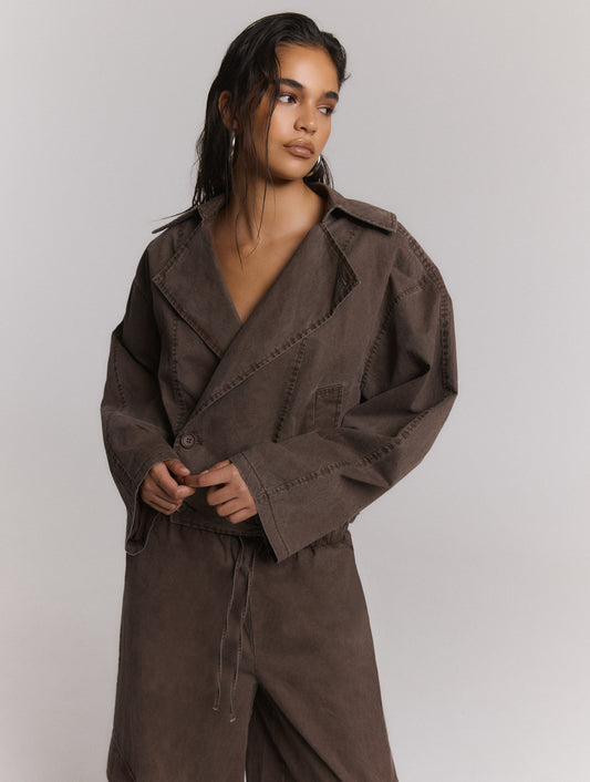 Jacket Jolanda Bomber Brown voor dames