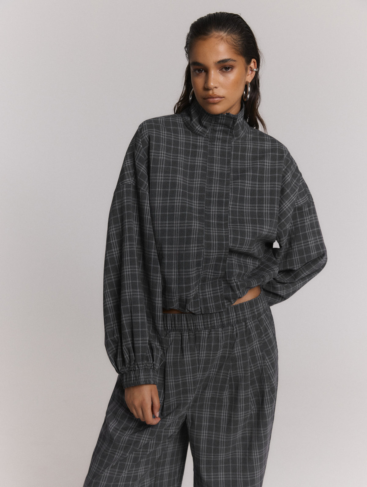 Jacket Skye Check Grey voor dames