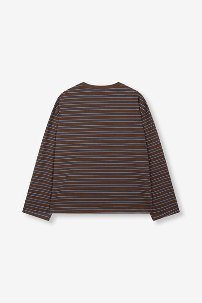 Longsleeve Amelie Stripe Brown voor dames