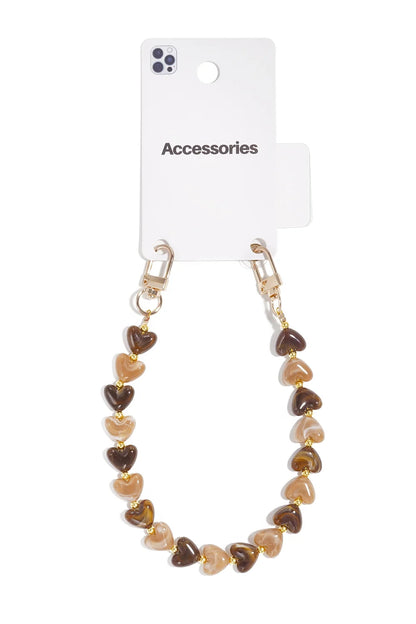 Telefoonkoord Hart Beige voor dames