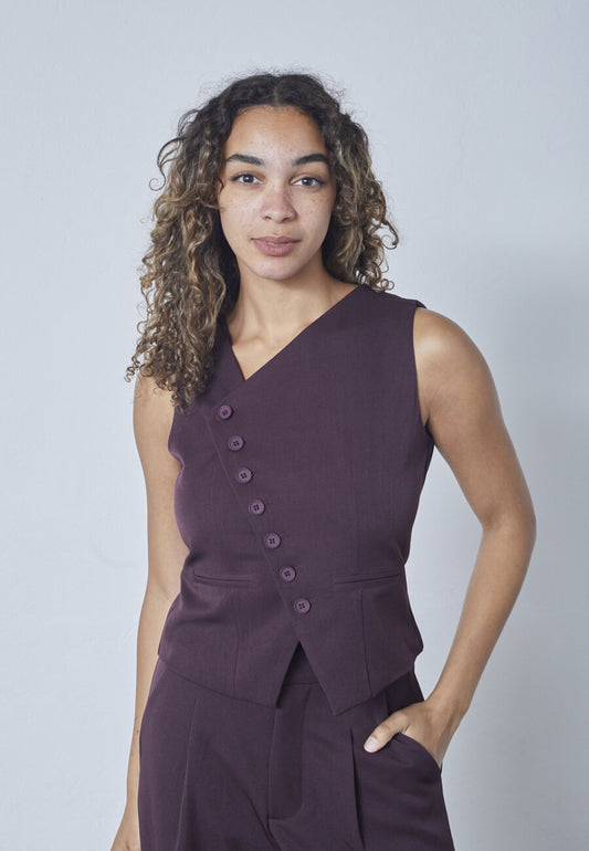 Gilet Gata Bordeaux voor dames
